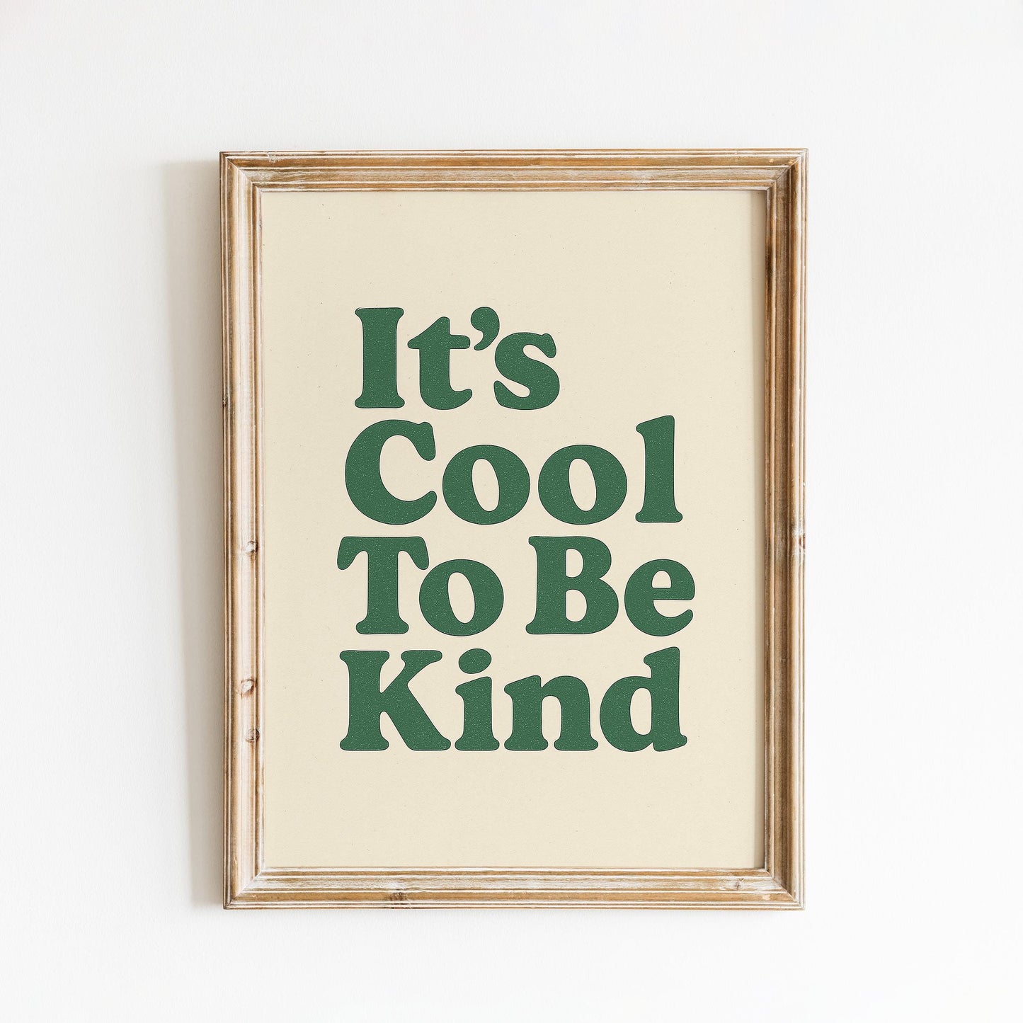 Be Kind Poster – Minimalist Retro Quote Print