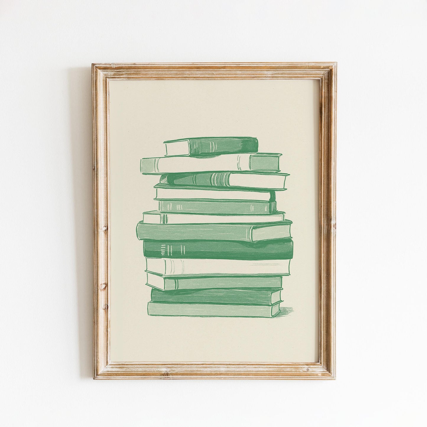 Stack of Books Poster – Minimalist Literary Wall Art