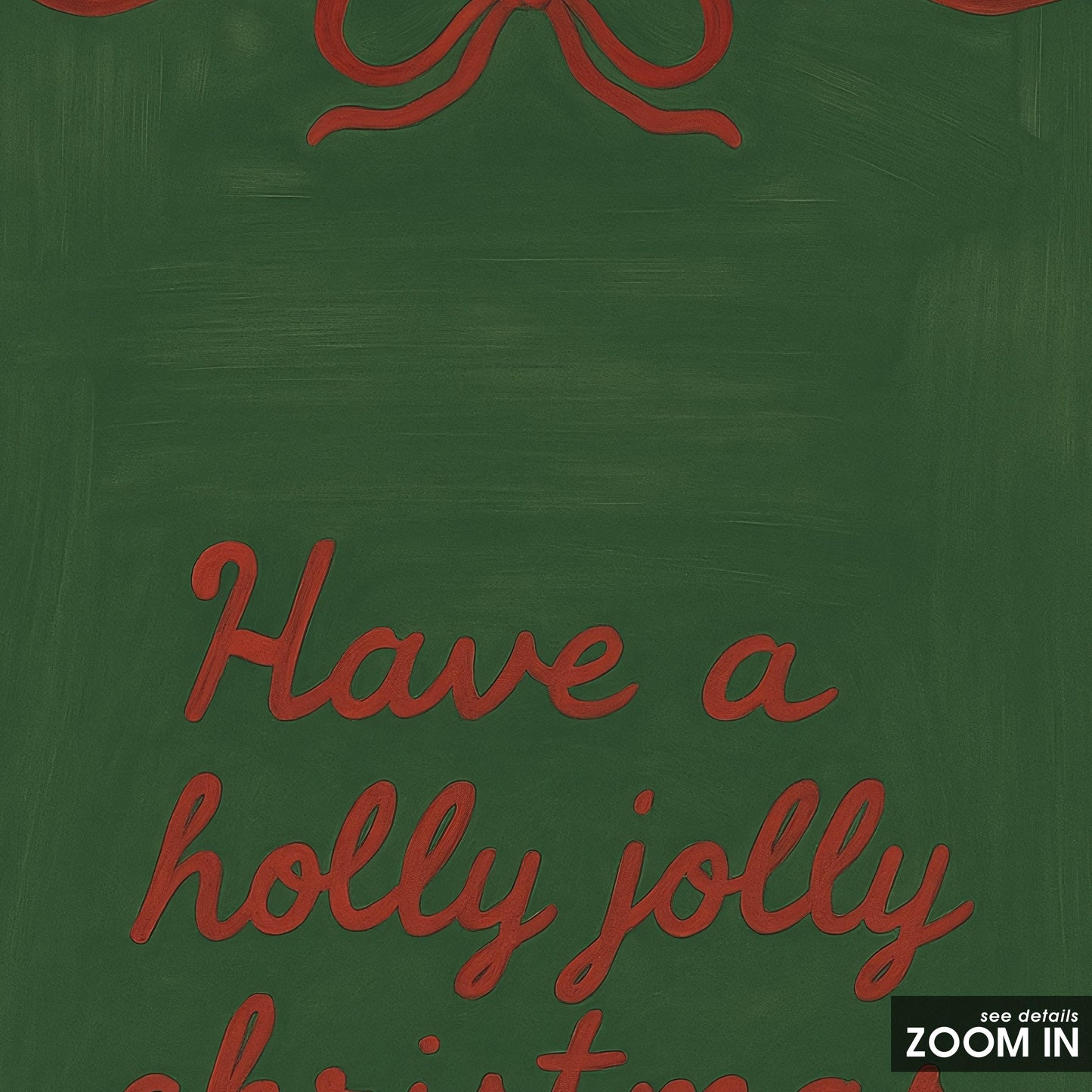 Christmas Wall Art – Retro Green Holiday Poster With Elegant Script Typography