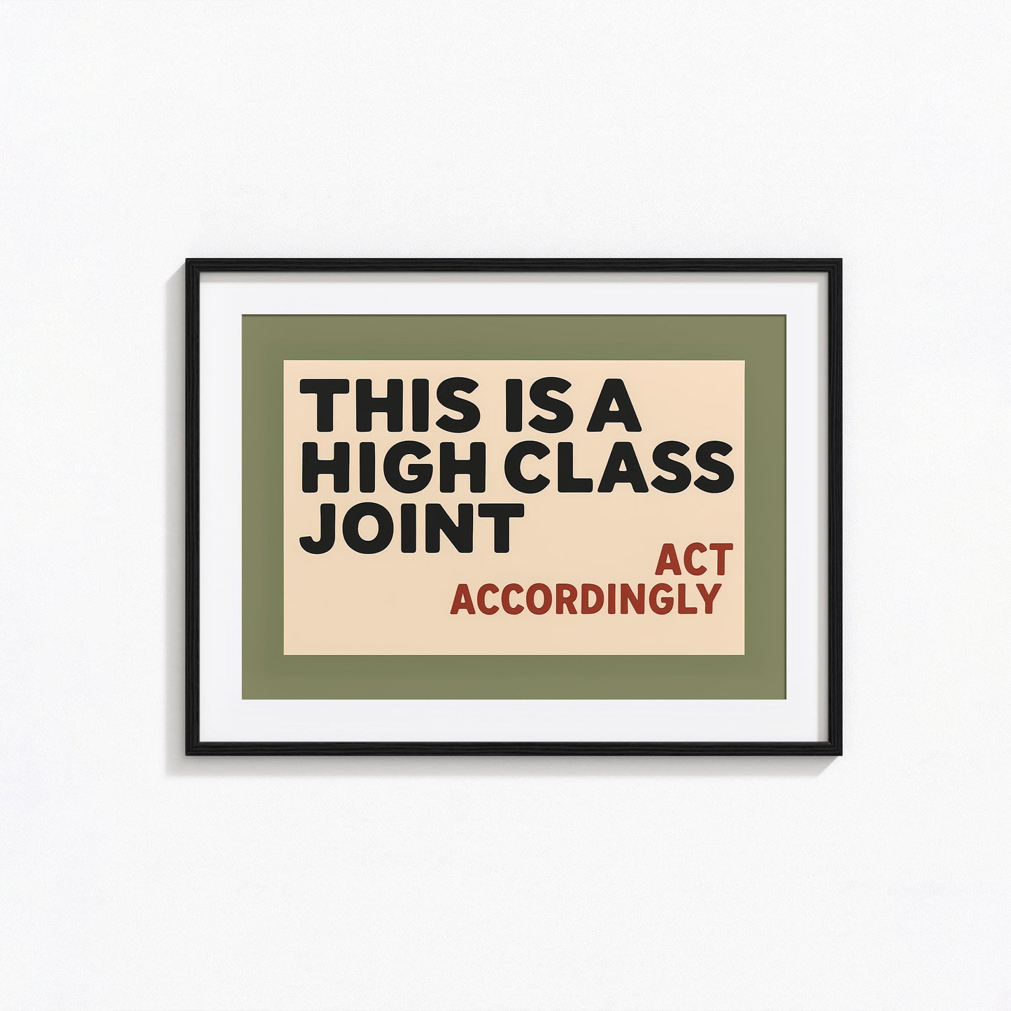 Funny Typography Poster – Minimal Wall Art With Bold Quote Print & Sarcastic Home Decor