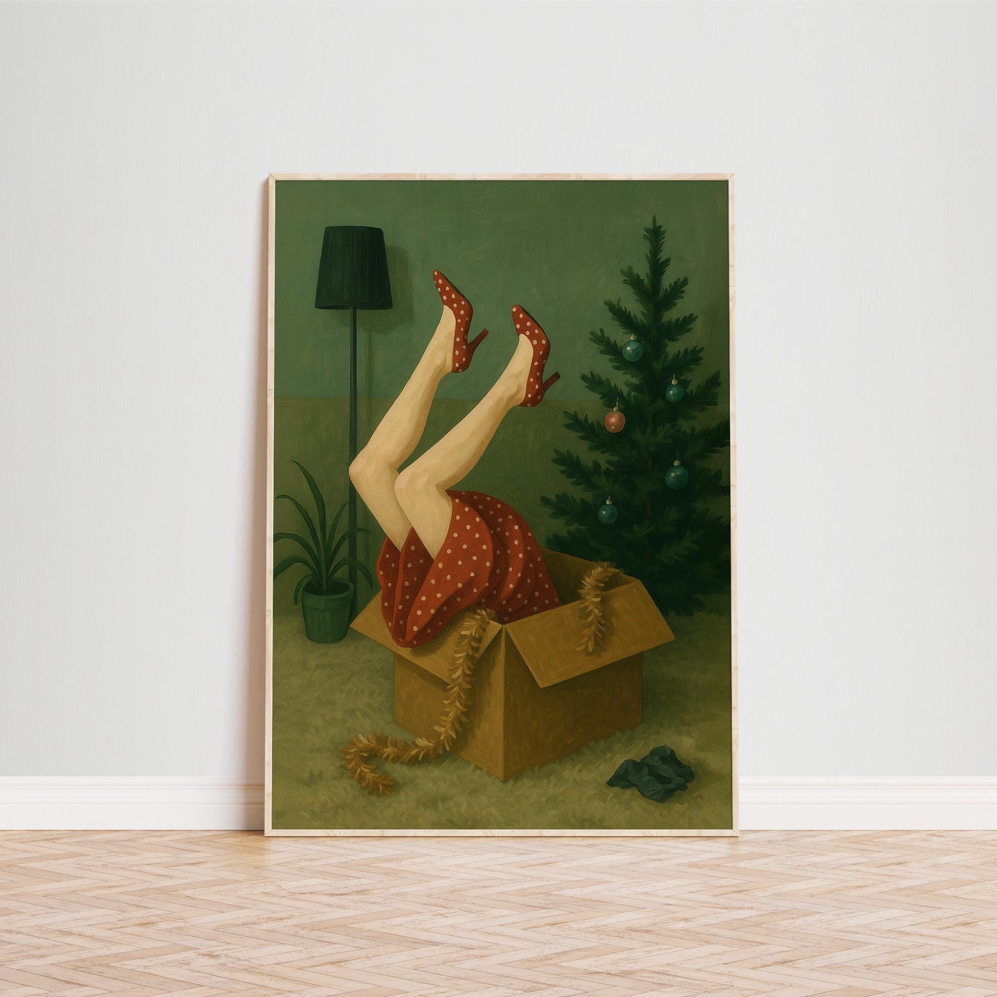 Christmas Chaos Poster – Funny Retro Holiday Wall Art With Playful Vintage Charm