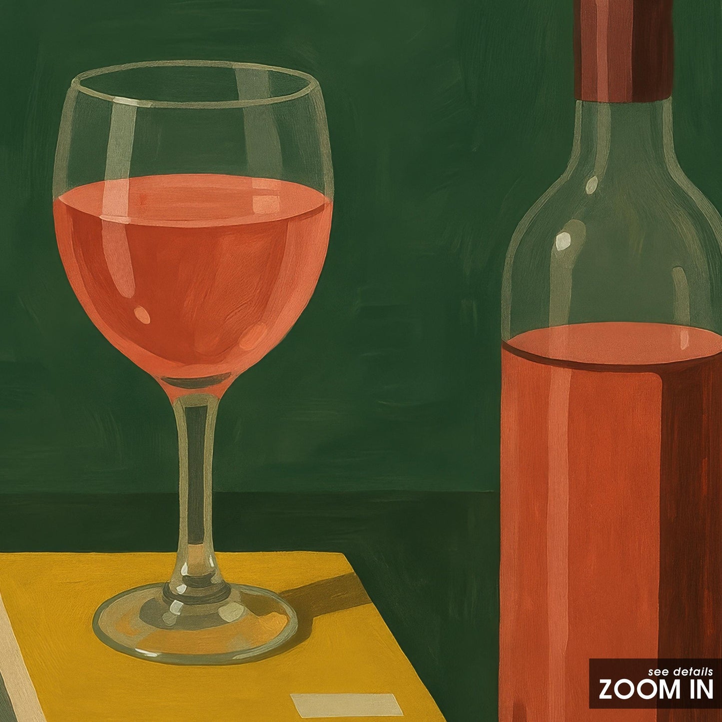 Wine And Books Poster – Cozy Reading Nook Art | Elegant Literary Wall Decor