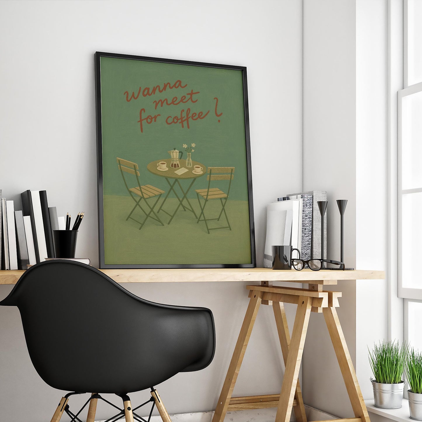 Vintage Coffee Poster – Cozy Cafe Artwork | Intimate Wall Art For Coffee Lovers