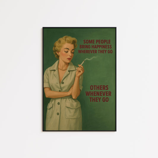Retro Sarcastic Poster – Bold Feminist Wall Decor With Vintage Humor Print