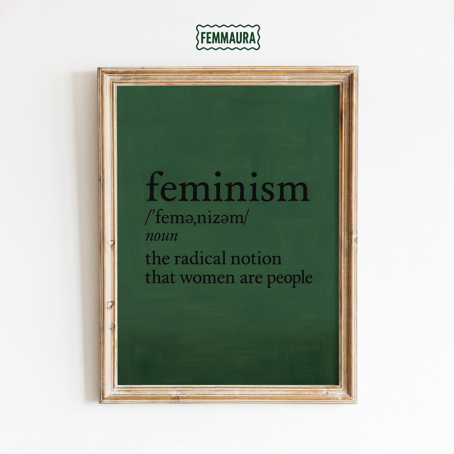 Feminism Definition Poster – Feminist Wall Art | Empowerment Quote Print