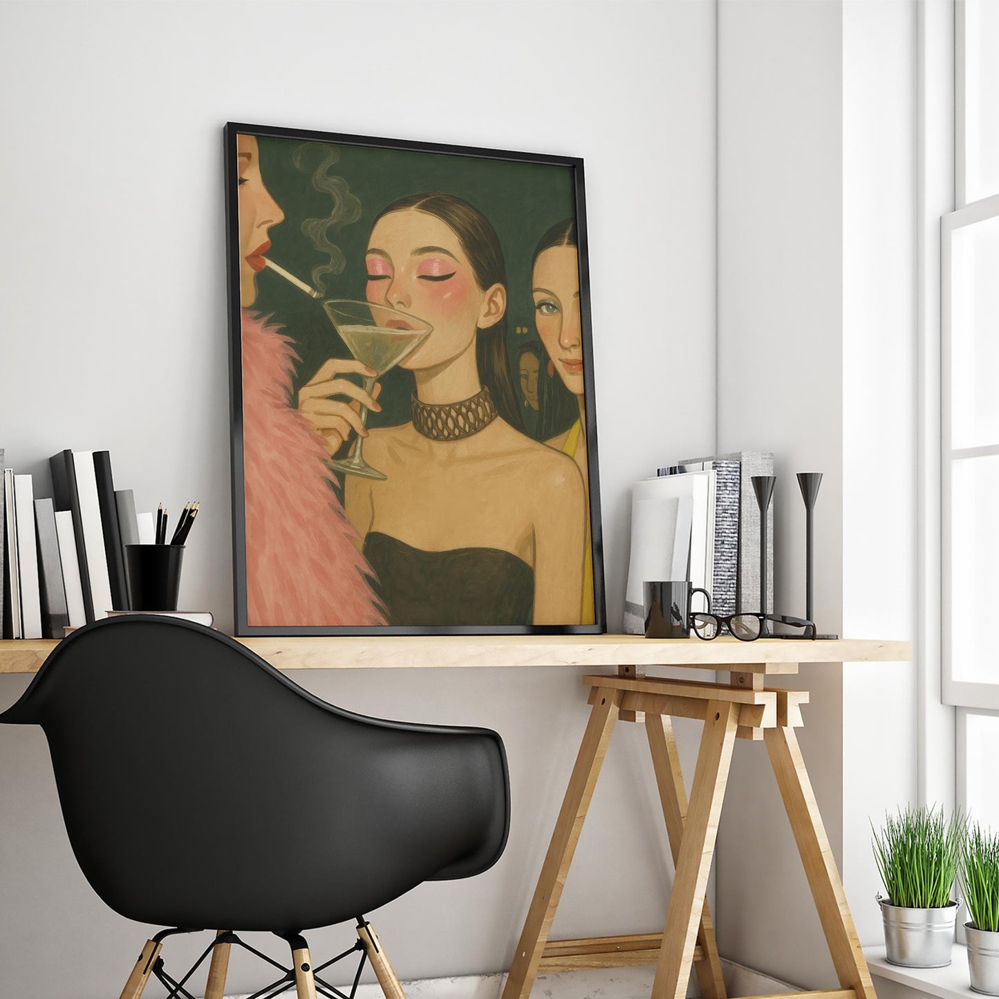 Nightlife Art Print – Moody Party Poster | Feminine Wall Decor | Glam Club Wall Art