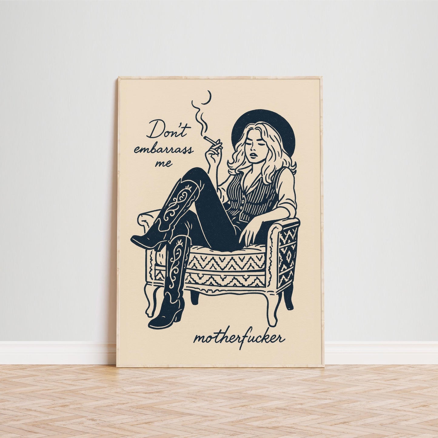 Western Cowgirl Poster – Bold Cowgirl Art With Rebel Wall Decor & Feminine Power