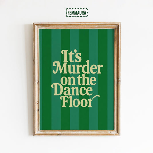 Retro Disco Wall Art – Vintage Dance Floor Poster With Bold Typography Print