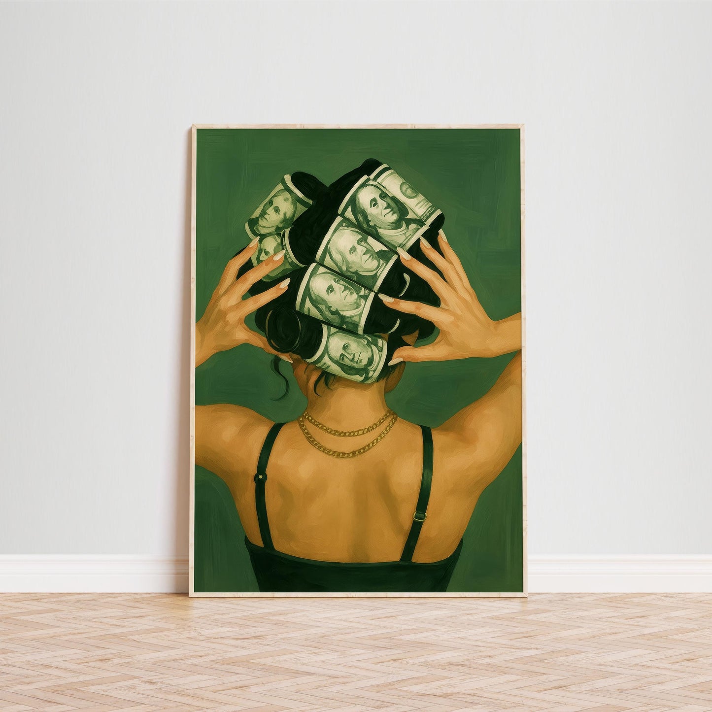 Feminine Power Poster – Bold Money Rollers Art | Green Gold Decor