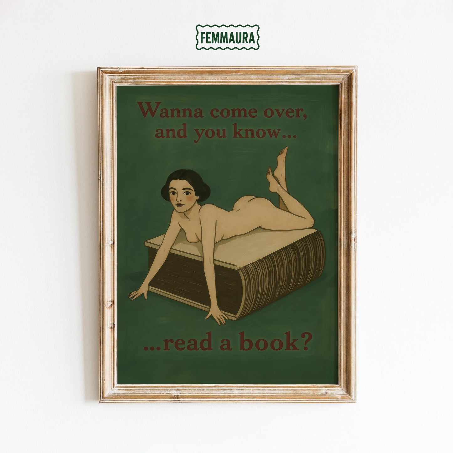 Book Lover Art Print – Retro Woman Poster | Playful Literary Wall Decor