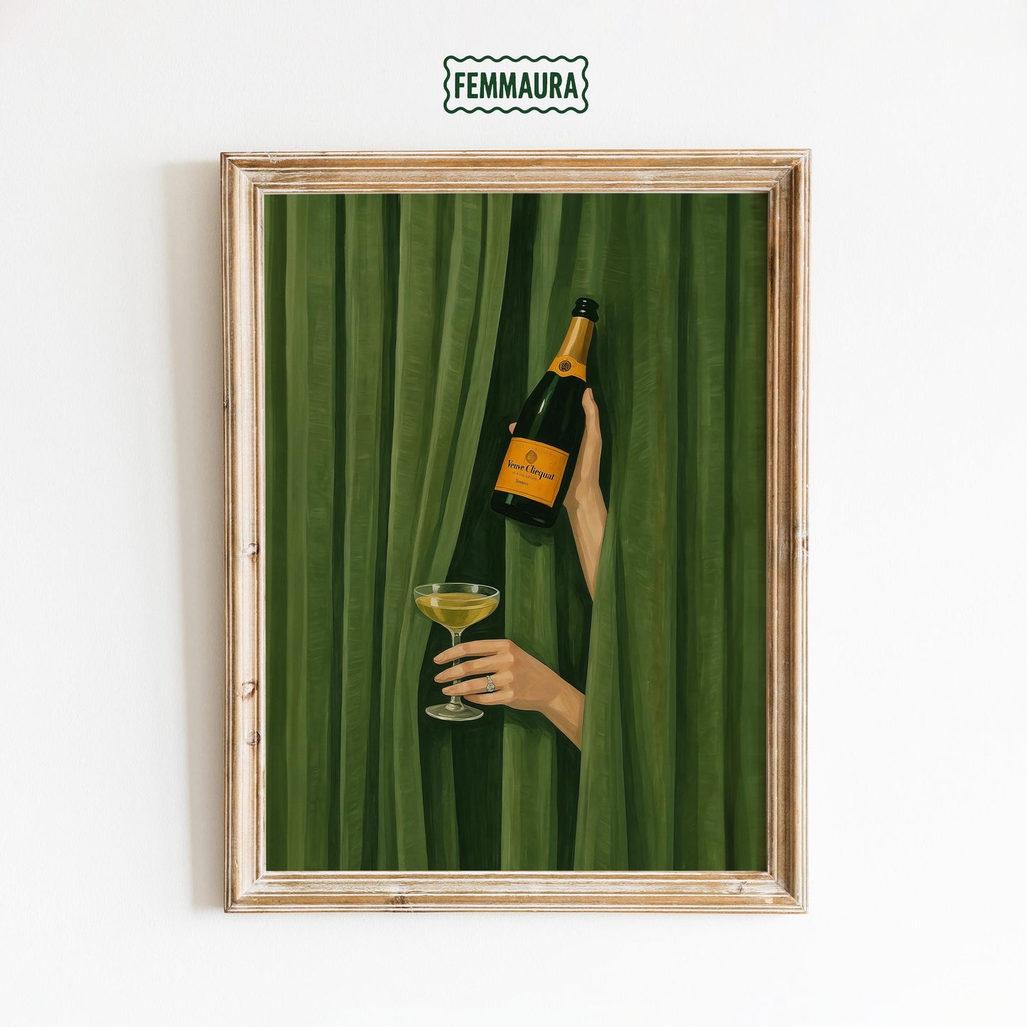 Champagne Wall Art – Luxury Celebration Poster | Elegant Dining Room Artwork