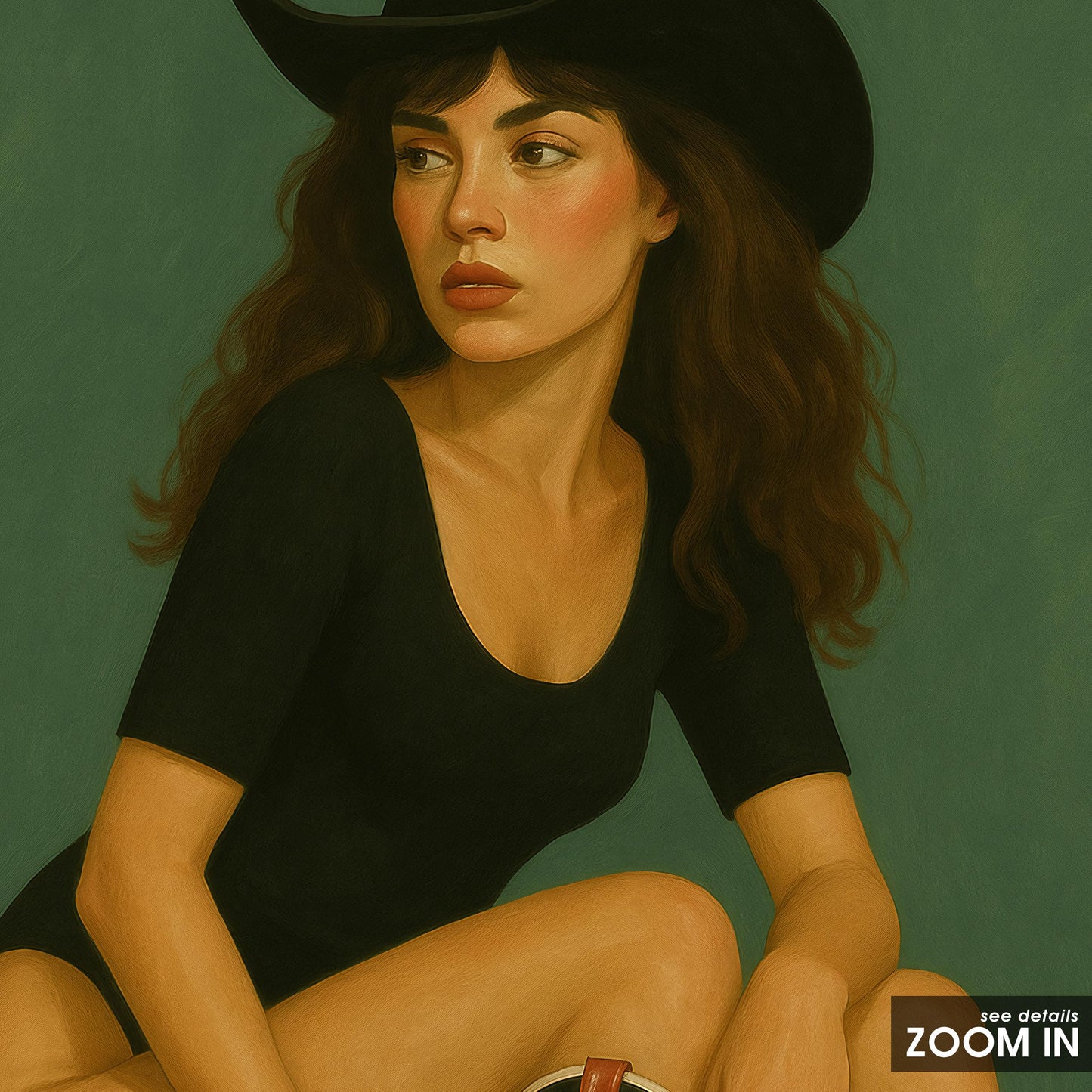 Cowgirl Squat Poster – Retro Western Wall Art With Bold Cowgirl Boots Print