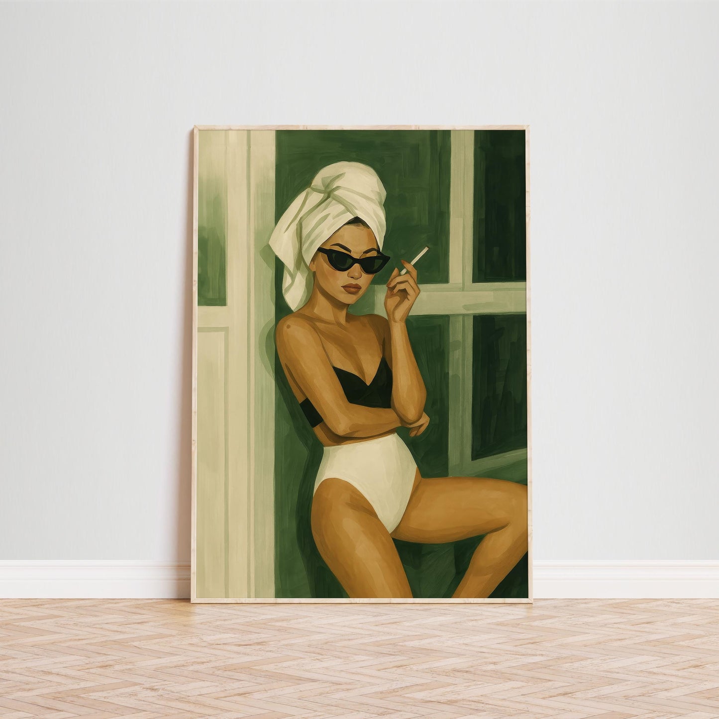 Retro Glamour Poster – Feminine Wall Art | Stylish Black and White Print