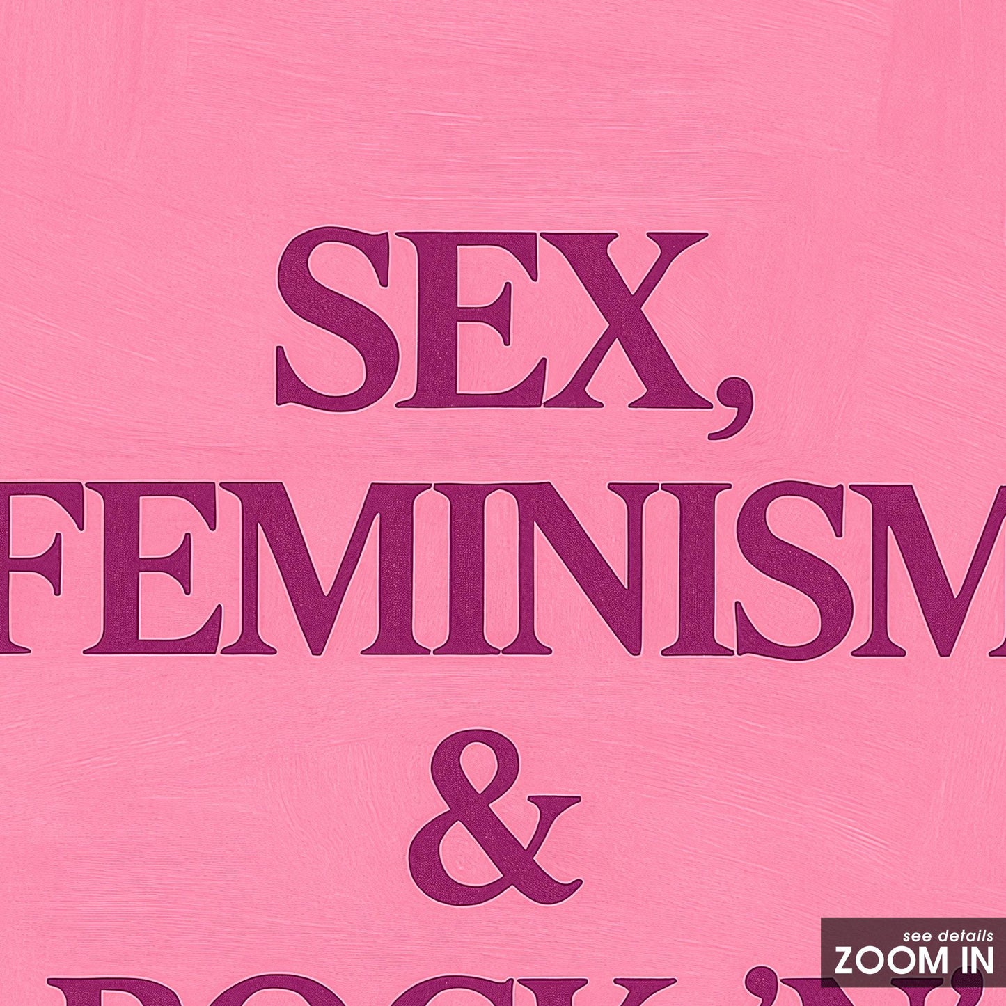 Feminist Retro Poster – Bold Pink Wall Print With Vintage Slogan Art