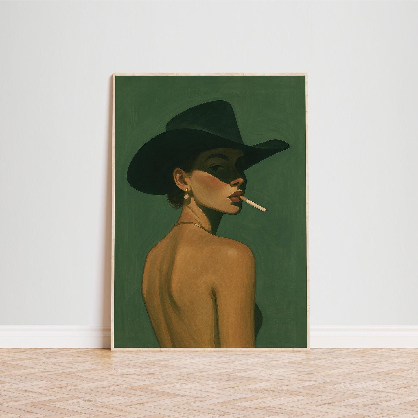 Cowgirl Shadow Poster – Bold Western Wall Art With Femme Silhouette