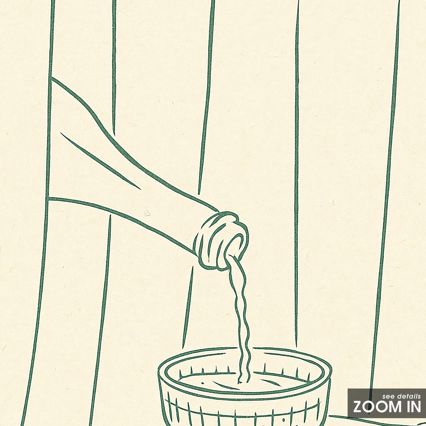 Champagne Line Art Poster – Minimal Vintage Illustration, Elegant Bar Wall Print