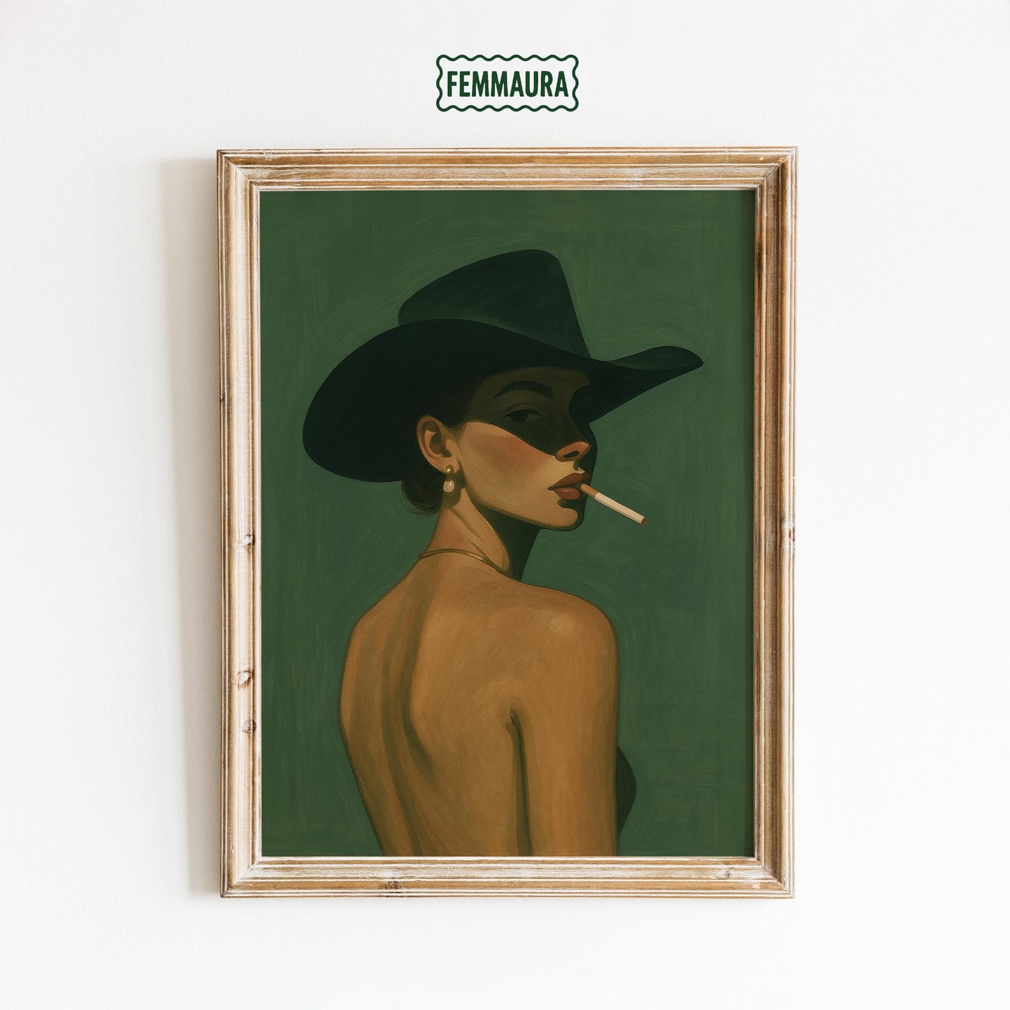 Cowgirl Shadow Poster – Bold Western Wall Art With Femme Silhouette