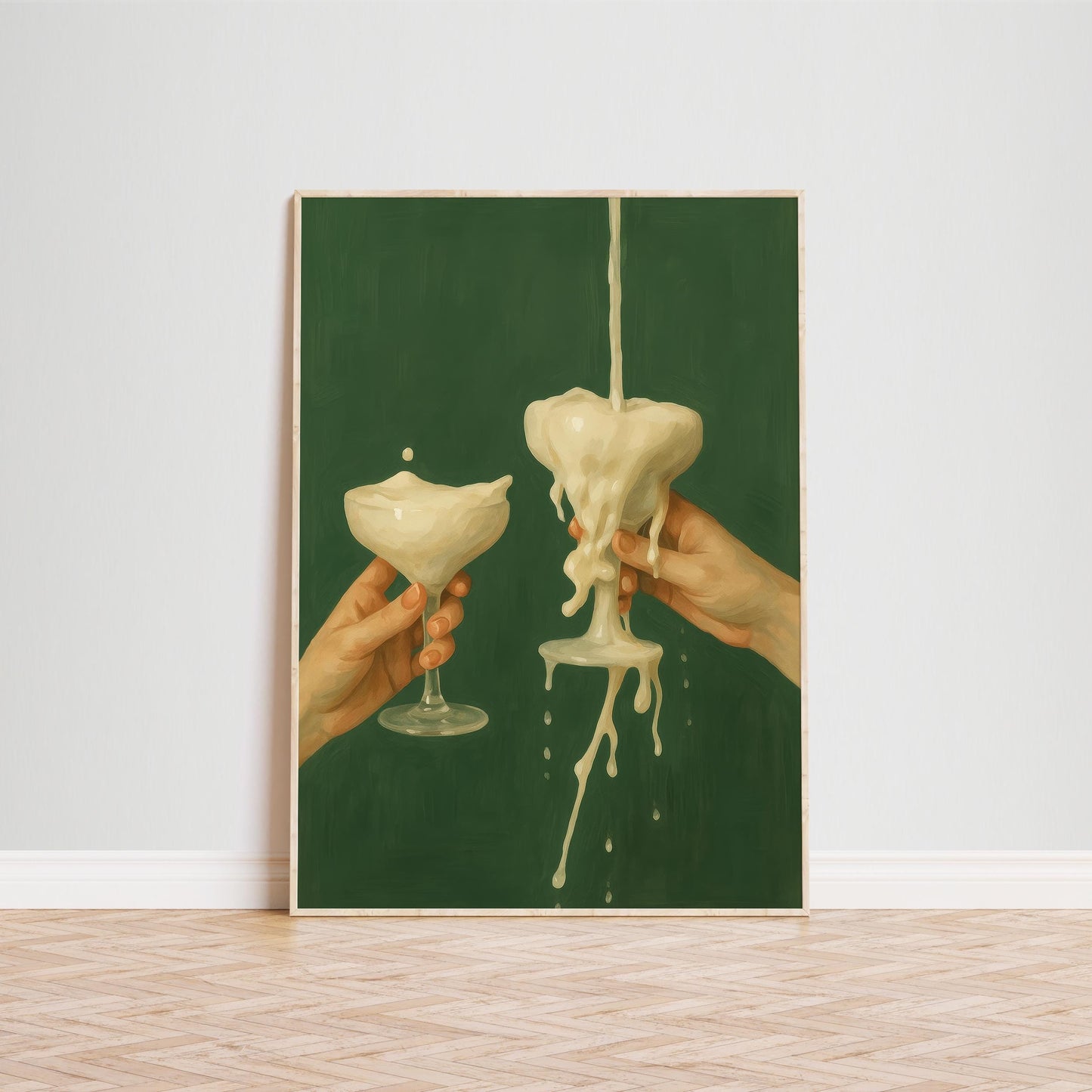 Champagne Splash Art – Festive Wall Print | Party Vibe Poster for Dining Room