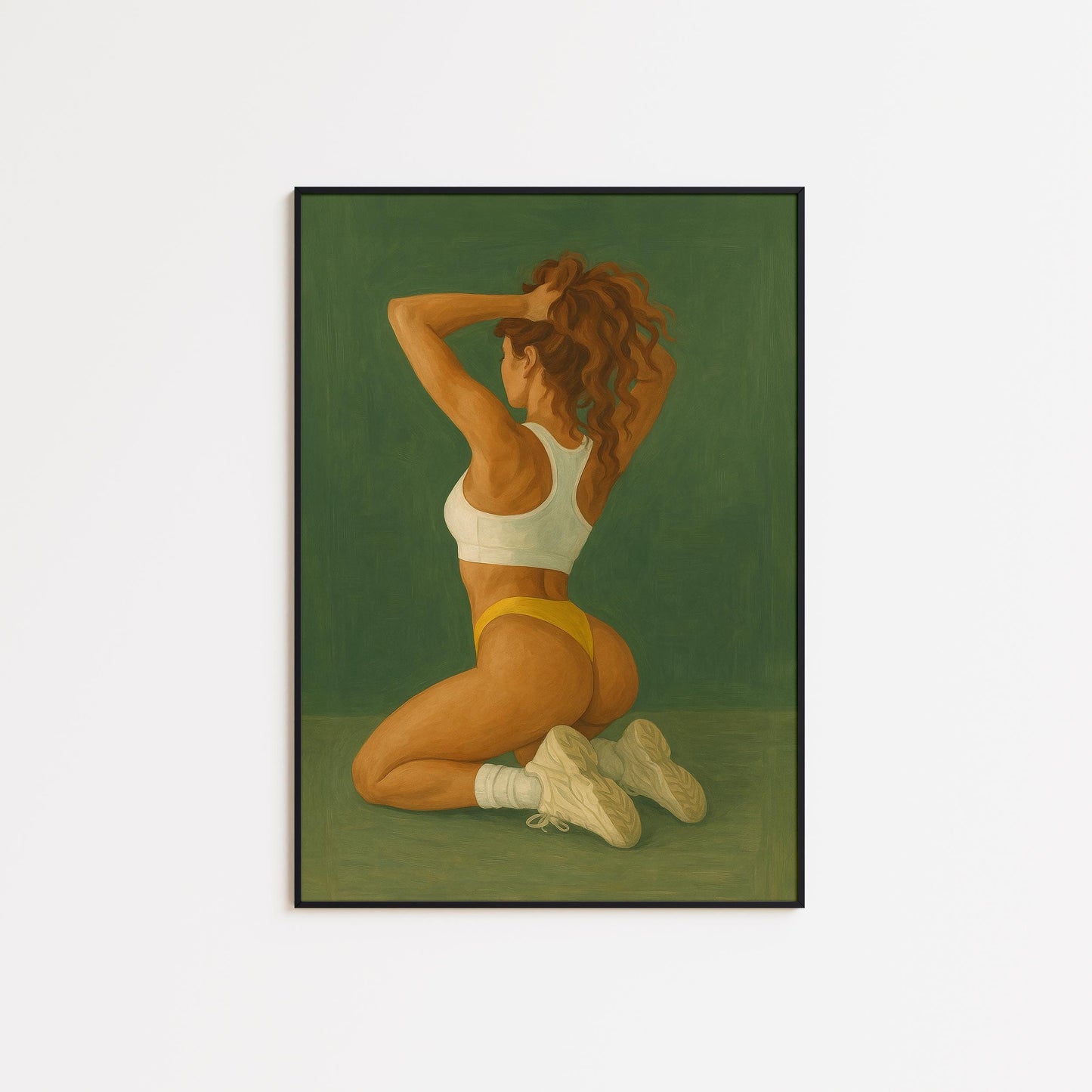 Retro Fitness Poster – Vintage Workout Art With Bold Sporty Girl Print