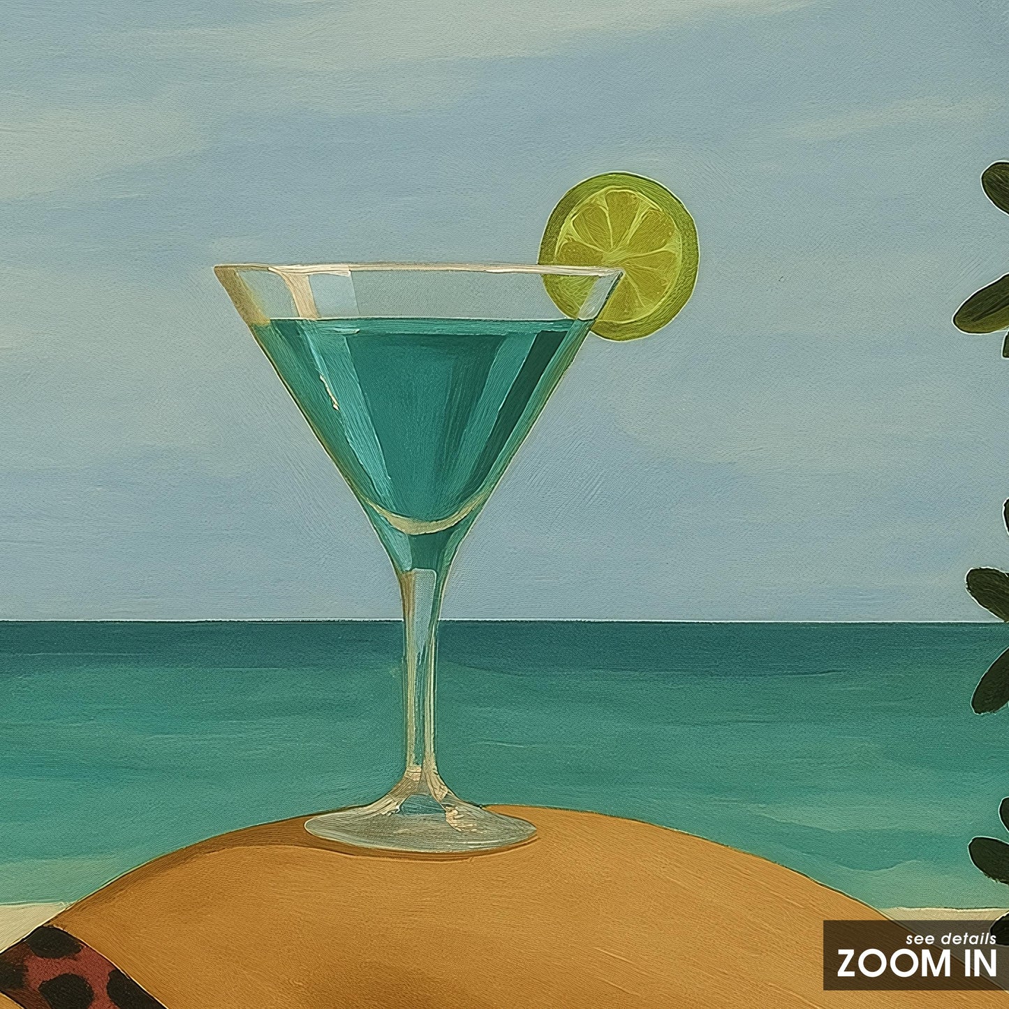 Seaside Cocktail Poster – Retro Summer Print | Chic Beach Wall Art