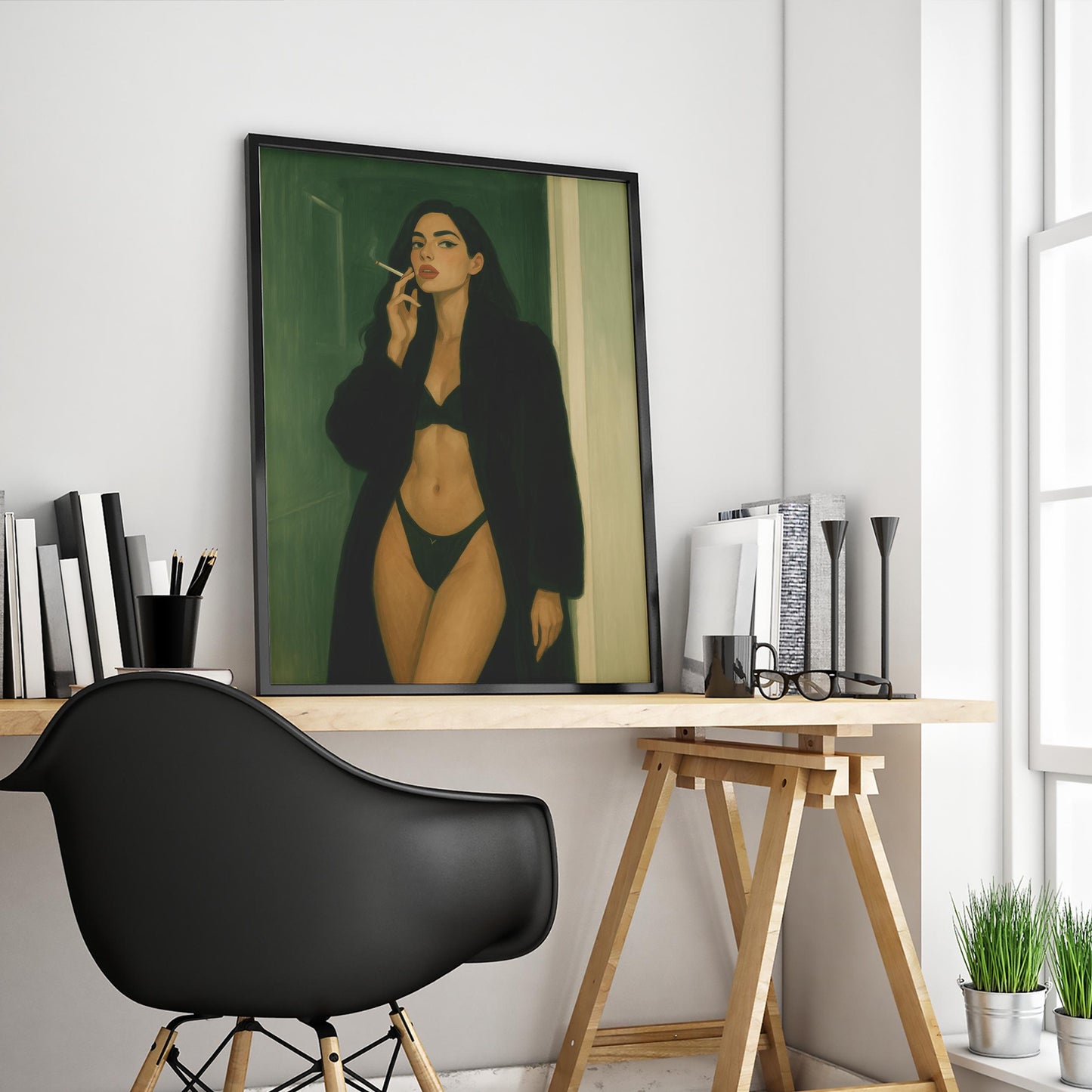 Femme Fatale Art – Seductive Noir Bedroom Decor | Bold Wall Poster