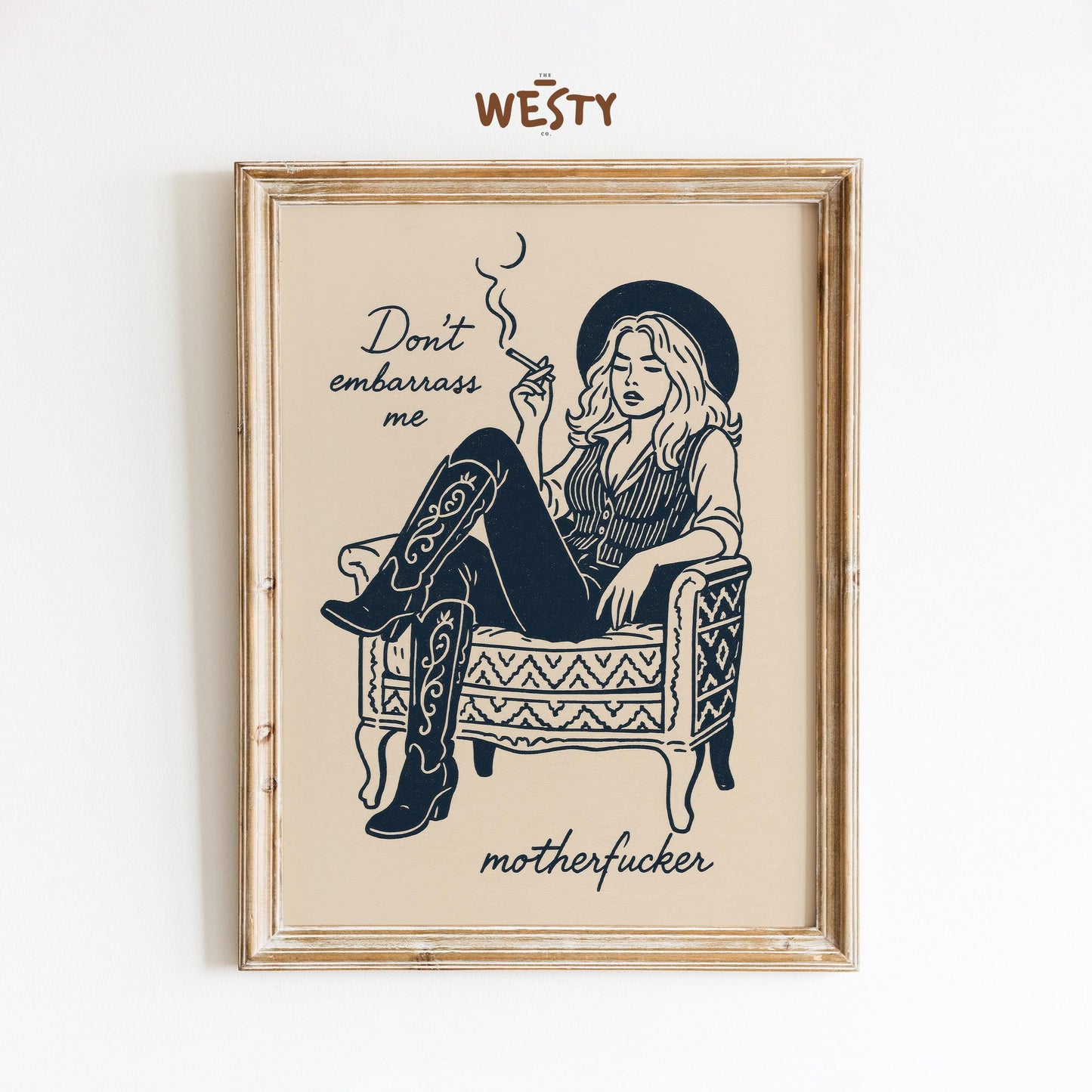 Western Cowgirl Poster – Bold Cowgirl Art With Rebel Wall Decor & Feminine Power