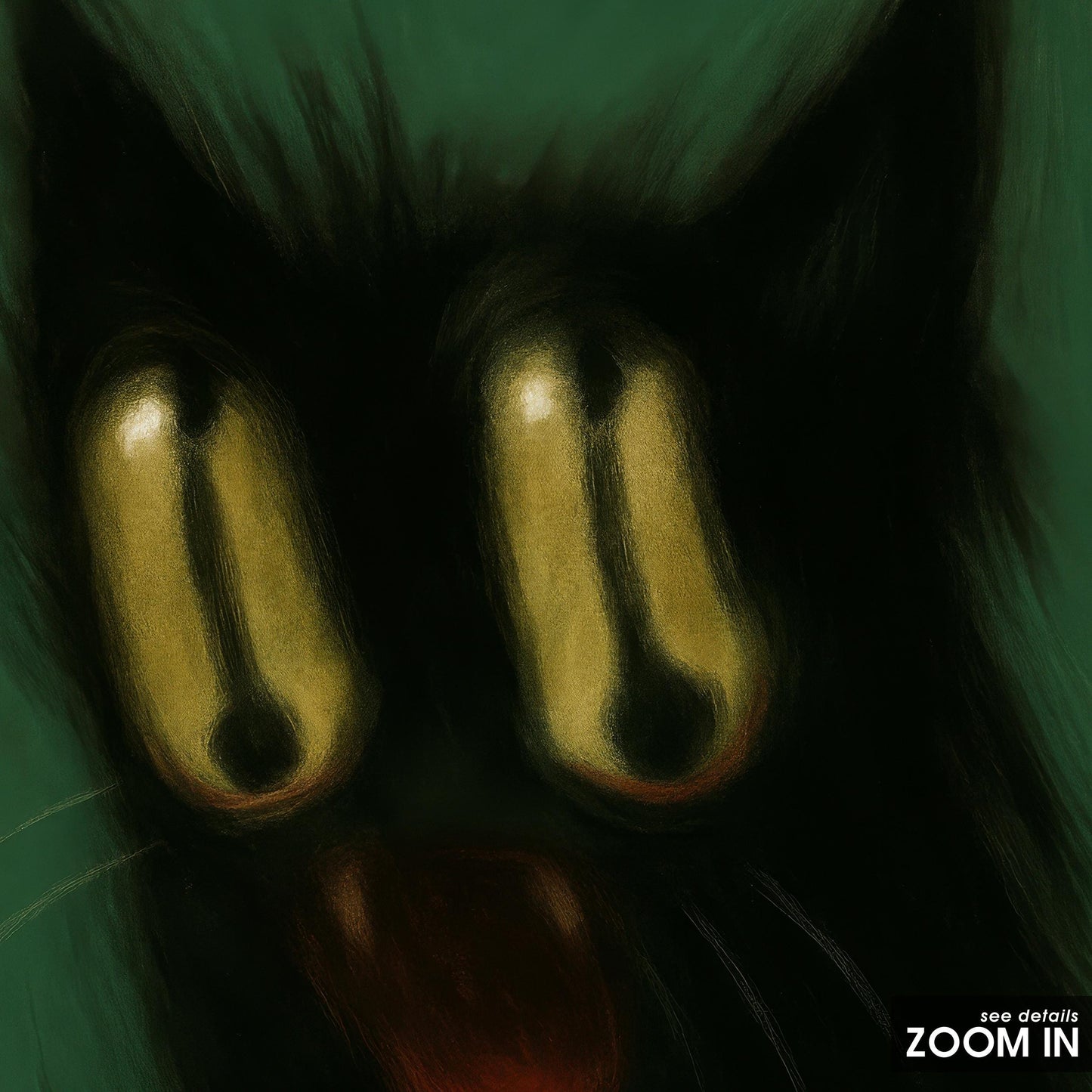 Blur Cat Meme Art – Surreal Meme Poster | Absurd Wall Decor & Internet Culture