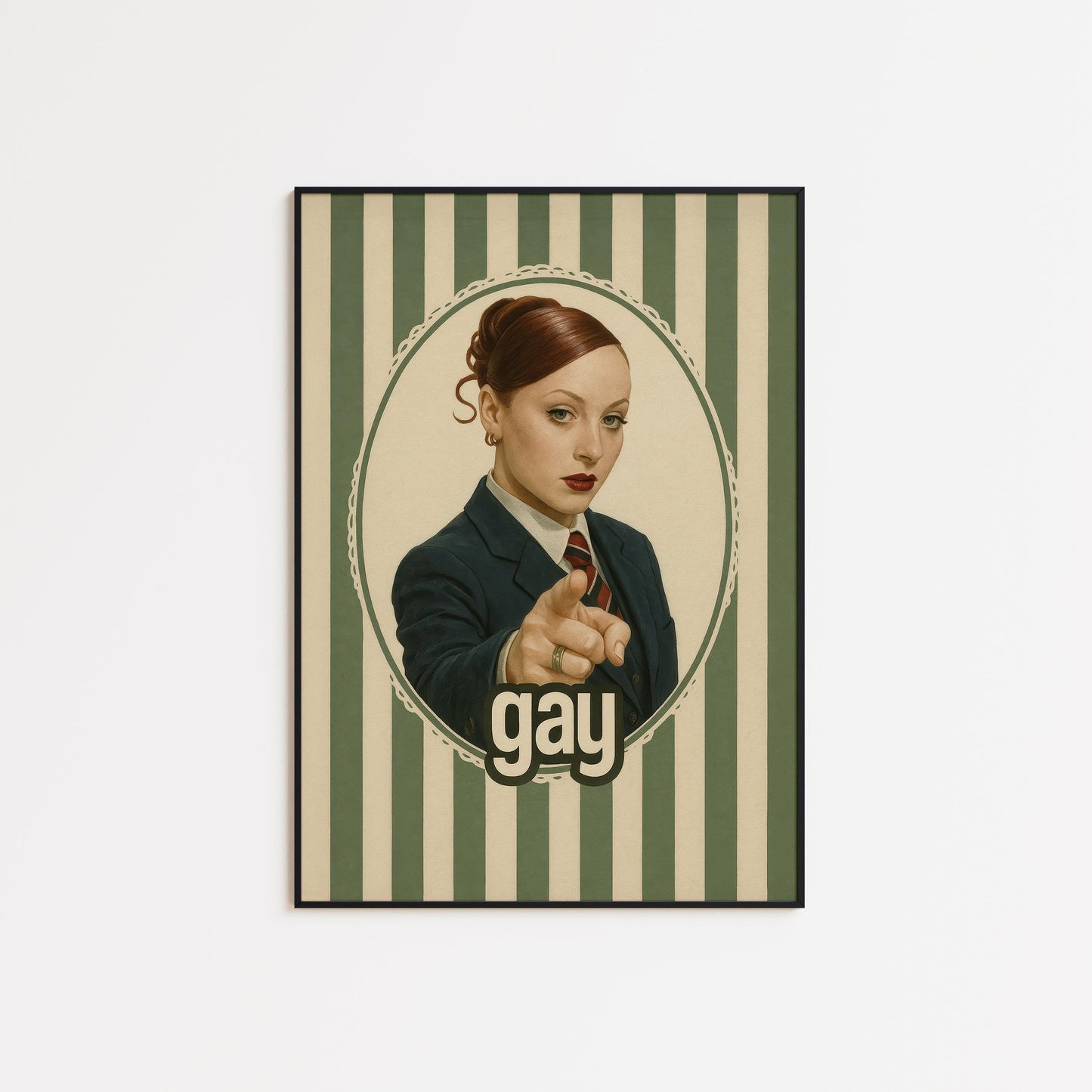Gay Pointer Poster – Vintage Queer Art Print | Retro Portrait Design