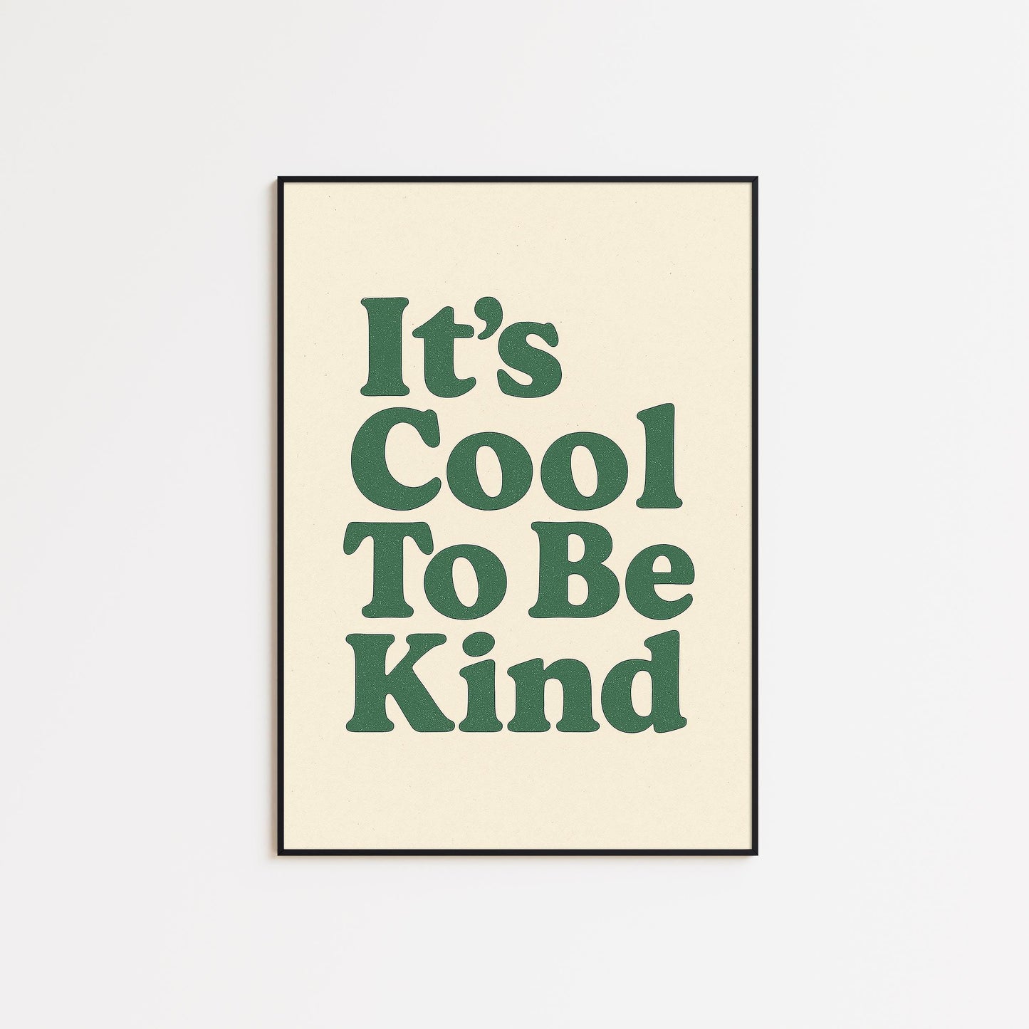 Be Kind Poster – Minimalist Retro Quote Print