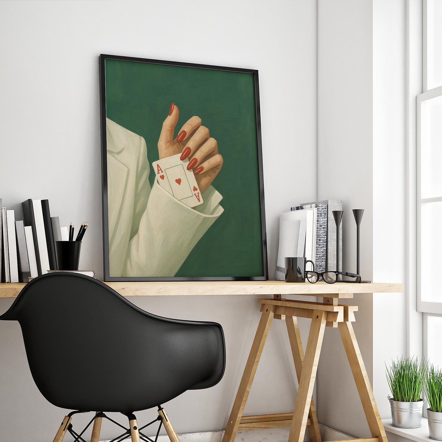Feminine Power Art – Bold Woman Artwork | Moody Luxury Poster | Elegant Fashion Print