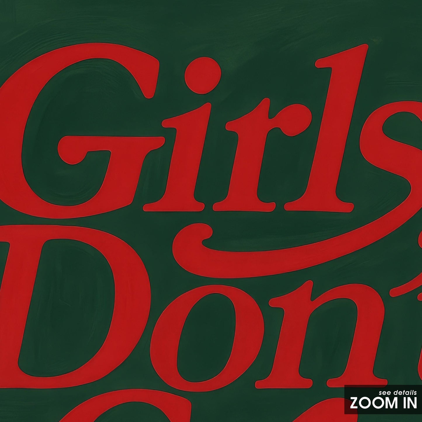 Feminist Wall Art – Girls Don’t Cry Retro Typography Poster | Bold Statement Print