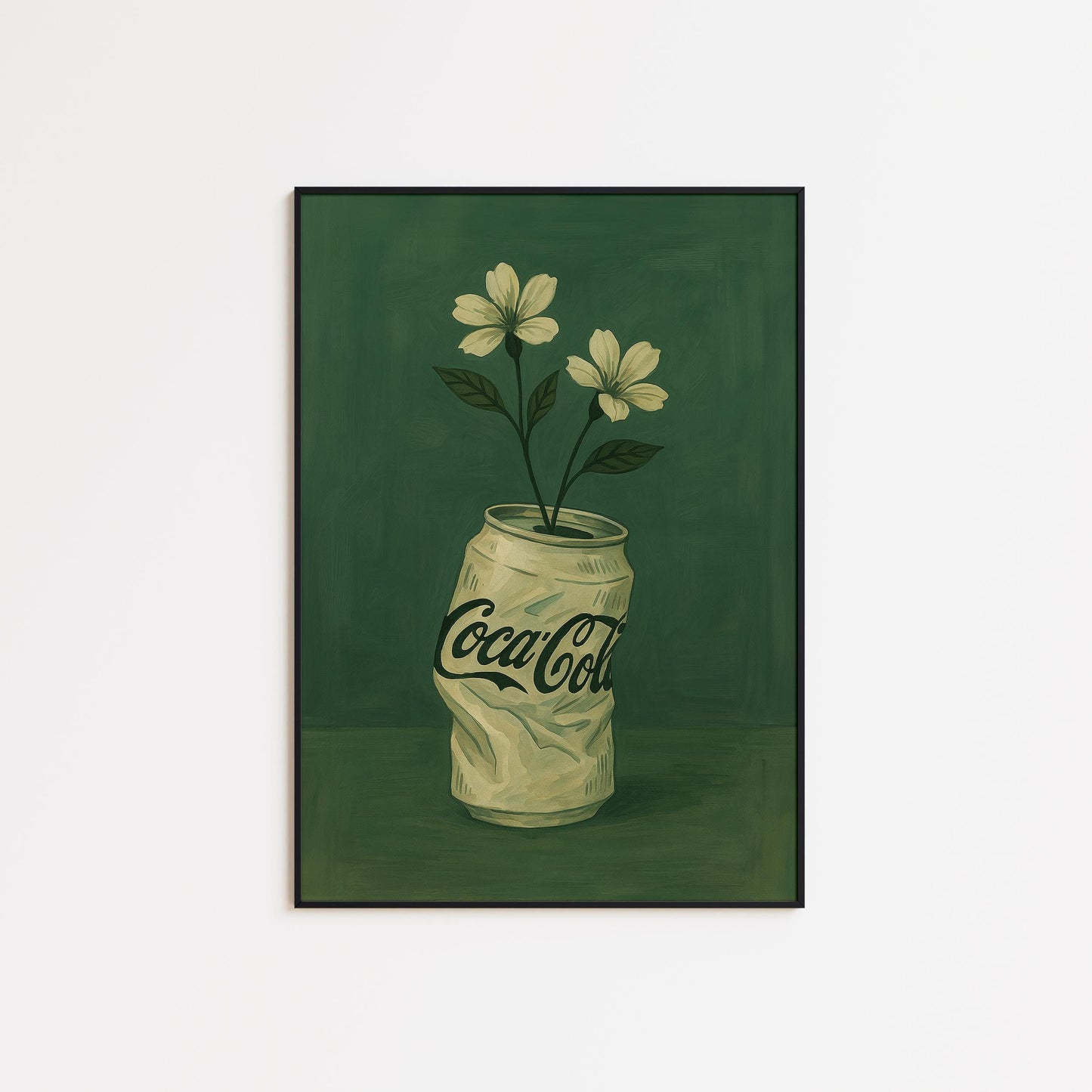 Vintage Pop Wall Art – Cola Wall Art Crushed Soda Can Vase Floral Poster