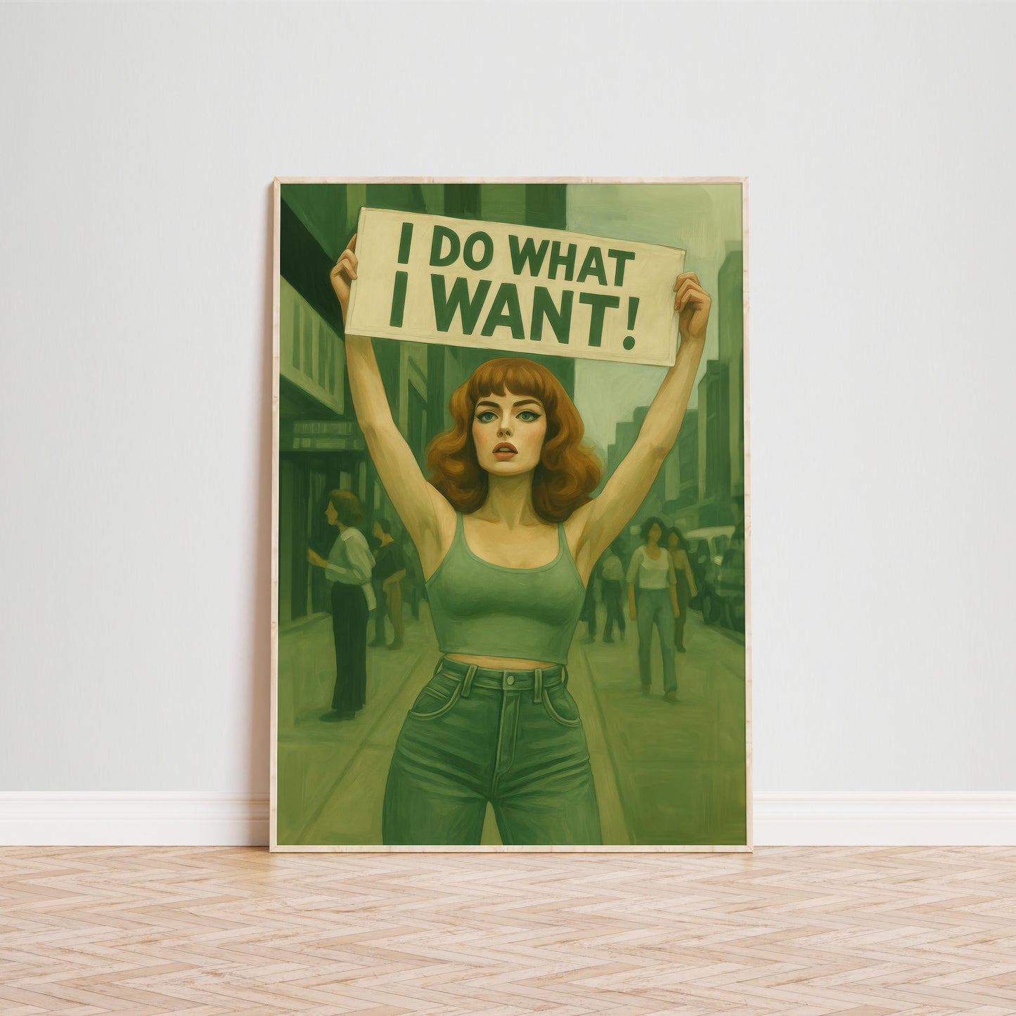 Feminist Protest Poster – Retro Empowerment Art Print | Bold Women Decor
