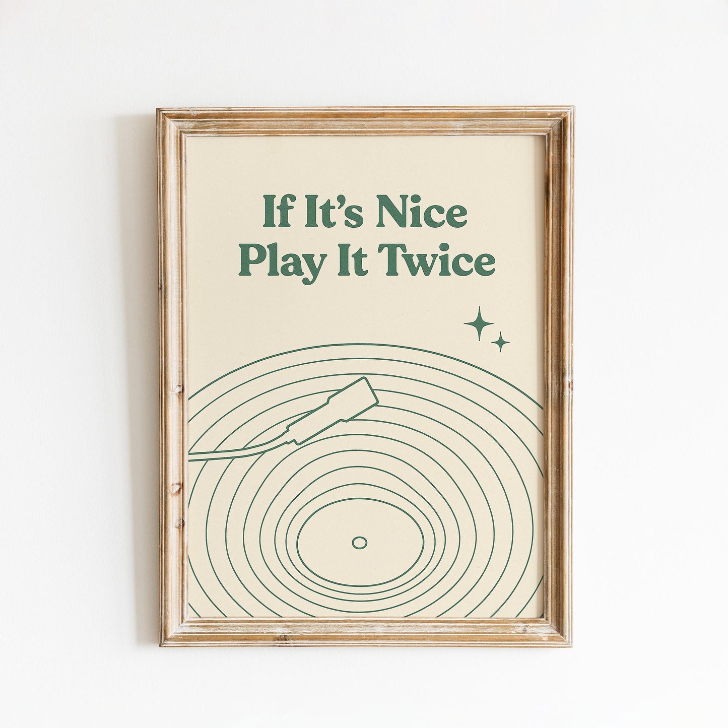 If It’s Nice Play It Twice Poster – Vinyl Record Line Art Print