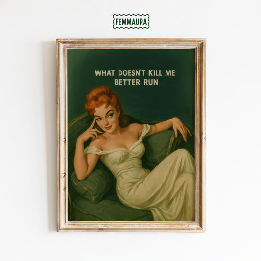 Retro Feminist Poster – Vintage Style Wall Art With Bold Empowerment Statement