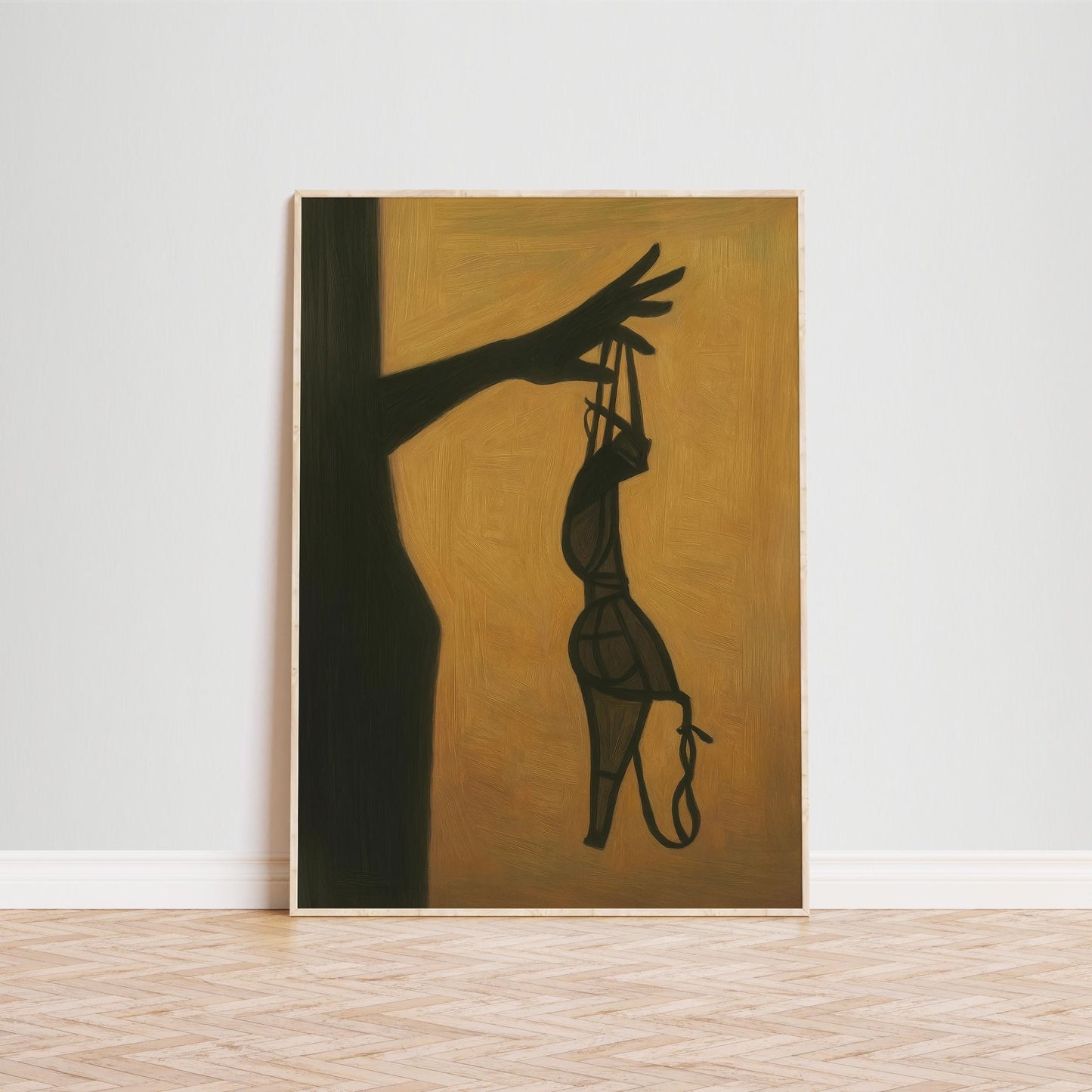 Minimalist Boudoir Poster – Sensual Silhouette Print | Shadow Wall Art