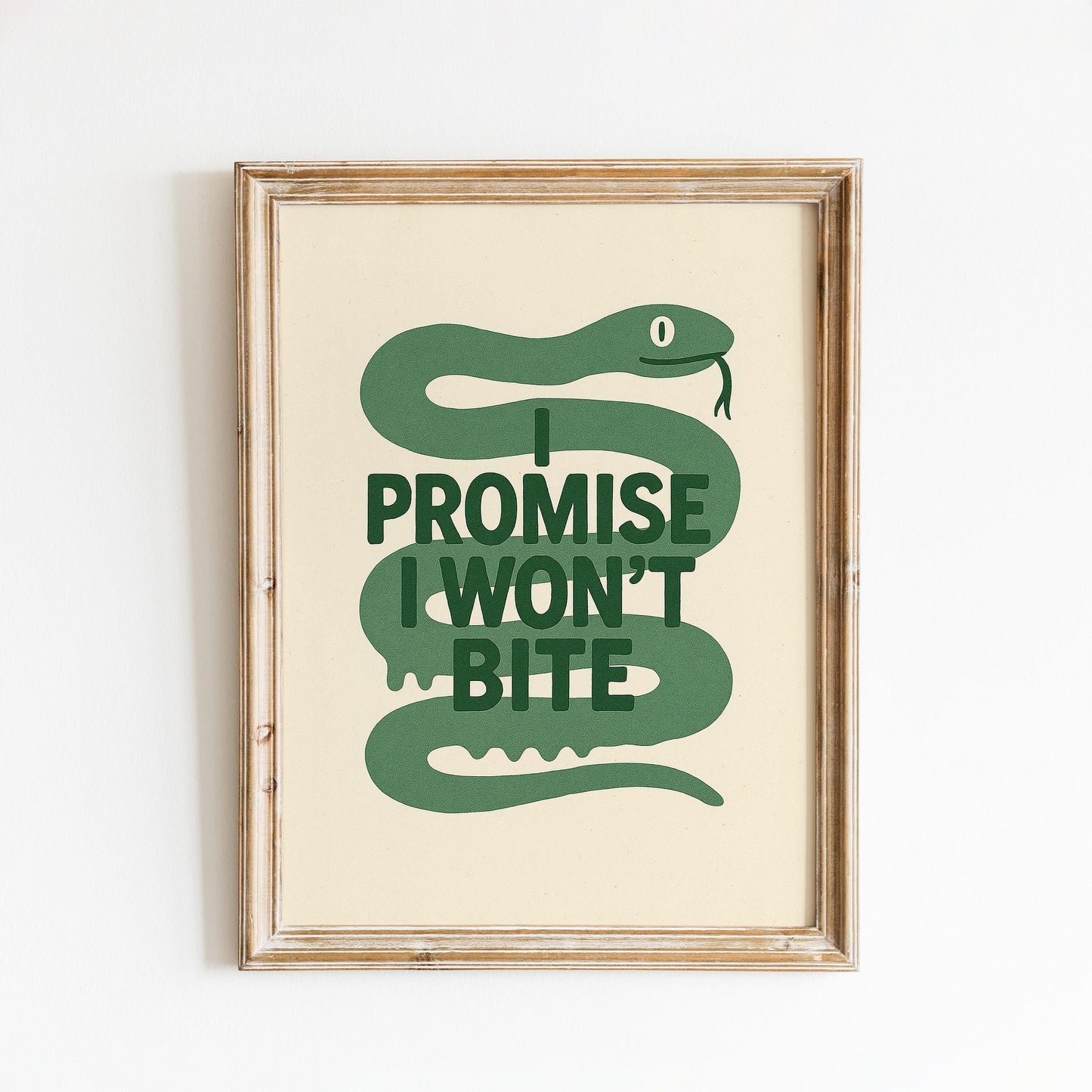 I Promise I Won’t Bite – Snake Wall Art