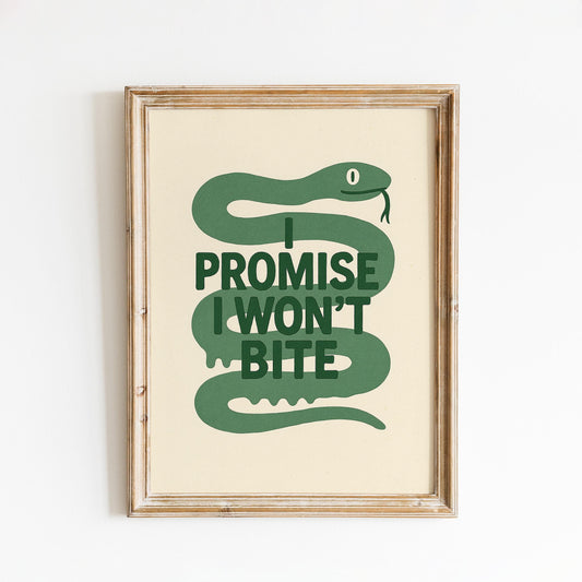 I Promise I Won’t Bite – Snake Wall Art