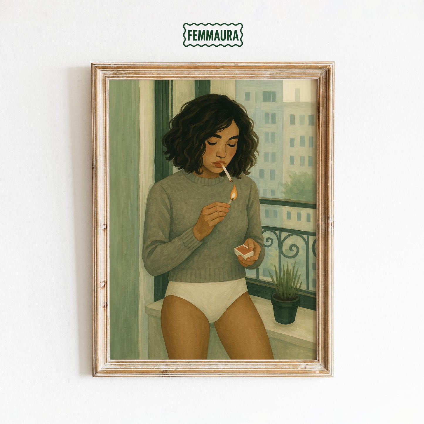 Feminist Wall Art – Moody Woman Print | Intimate Retro Art Poster