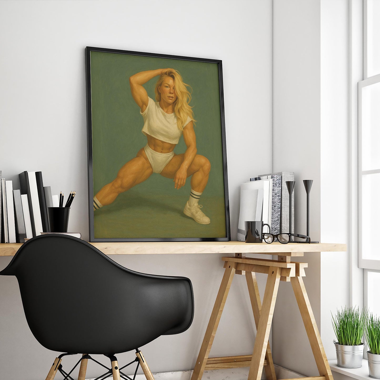 Strong Woman Poster – Empowering Fitness Wall Art | Bold Female Strength Print