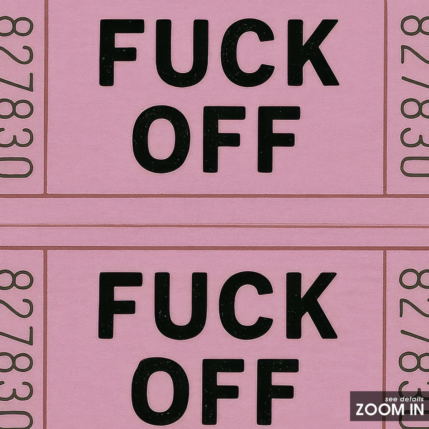 Funny Swear Poster – Bold Graphic Wall Print | Pink Green Retro Style Art