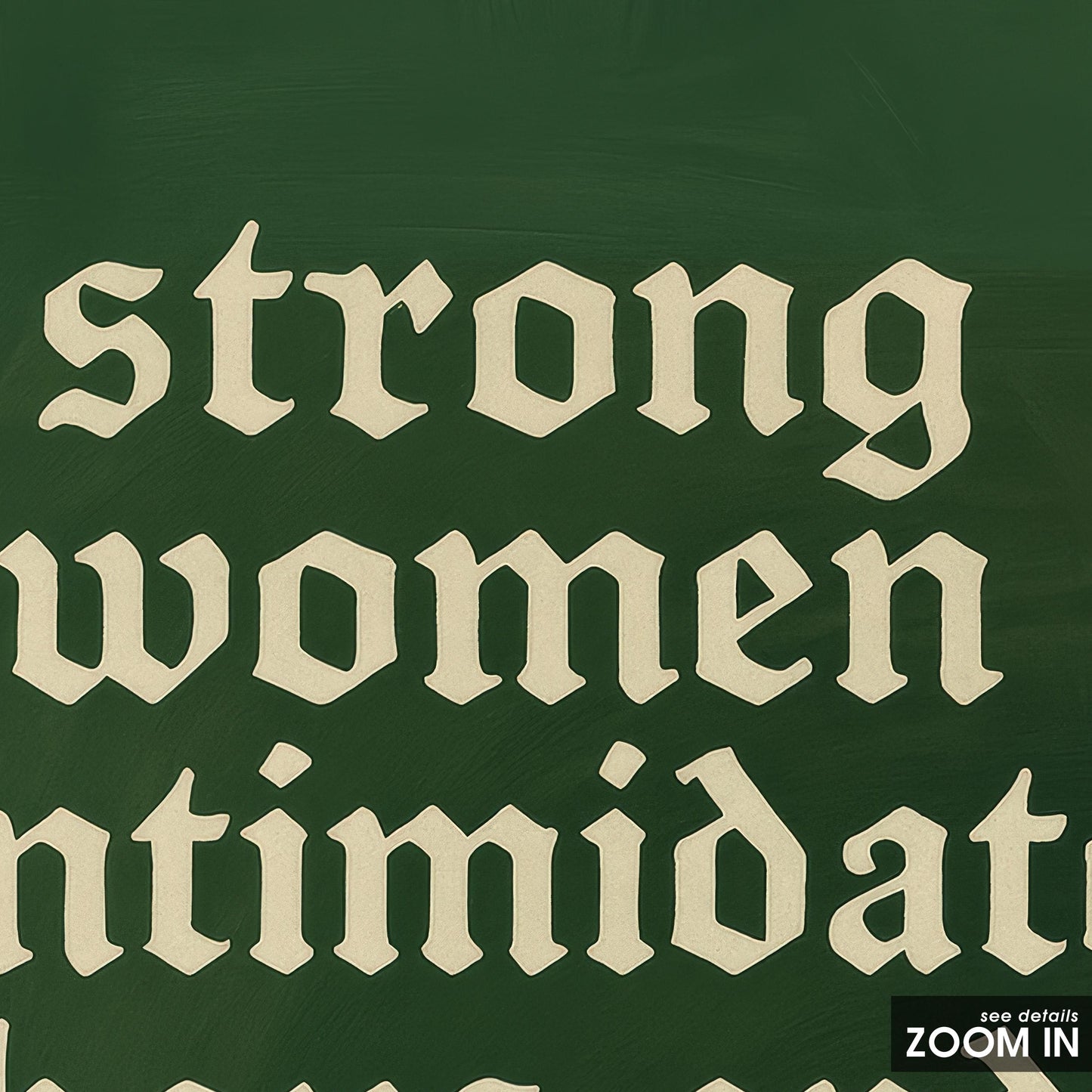 Feminist Gothic Wall Art – Strong Women Art Bold Text Poster With Medieval Font