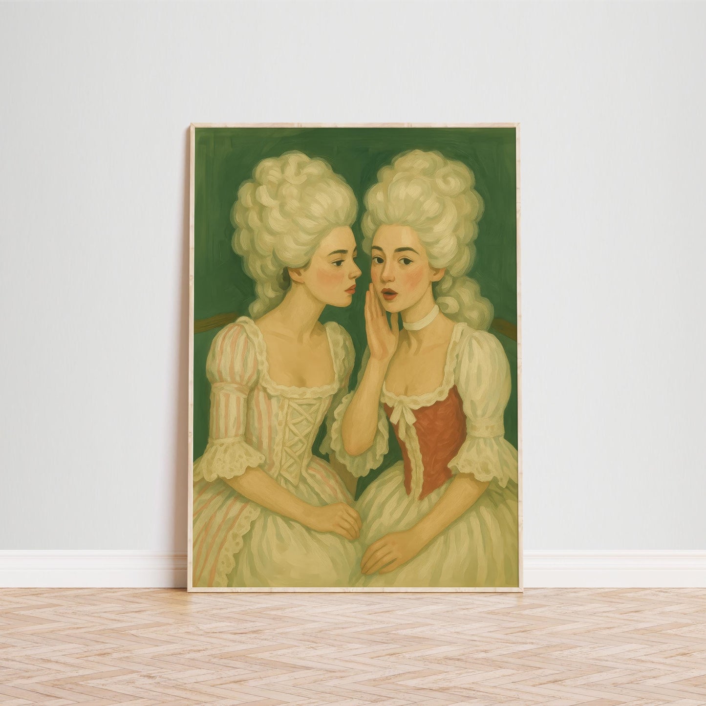 Queer Vintage Wall Art – Rococo Sapphic Art Print on FSC Certified Paper