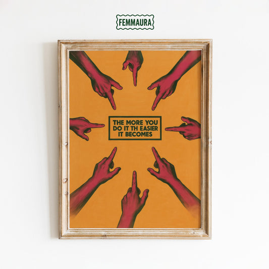 Motivational Quote Poster – Bold Wall Art With Unique Hand Illustration & Modern Typography