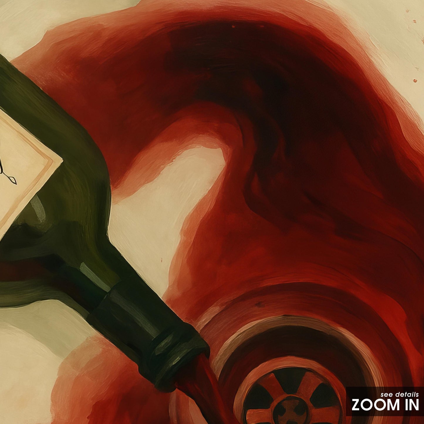 Dark Cinematic Wall Art – Surreal Wine Artwork | Gothic Moody Decor Print