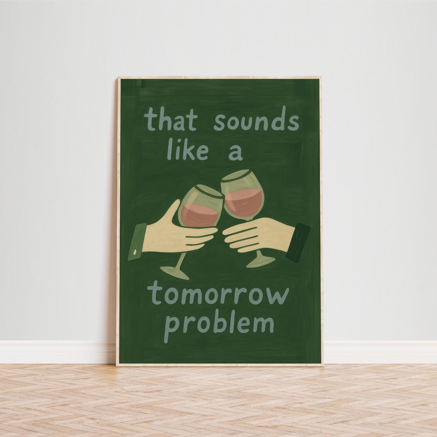 Funny Wine Poster – Retro Wine Quote Art With Playful Typography Print