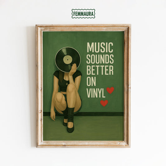 Retro Record Player Art – Vintage Vinyl Wall Decor With Music Nostalgia Print