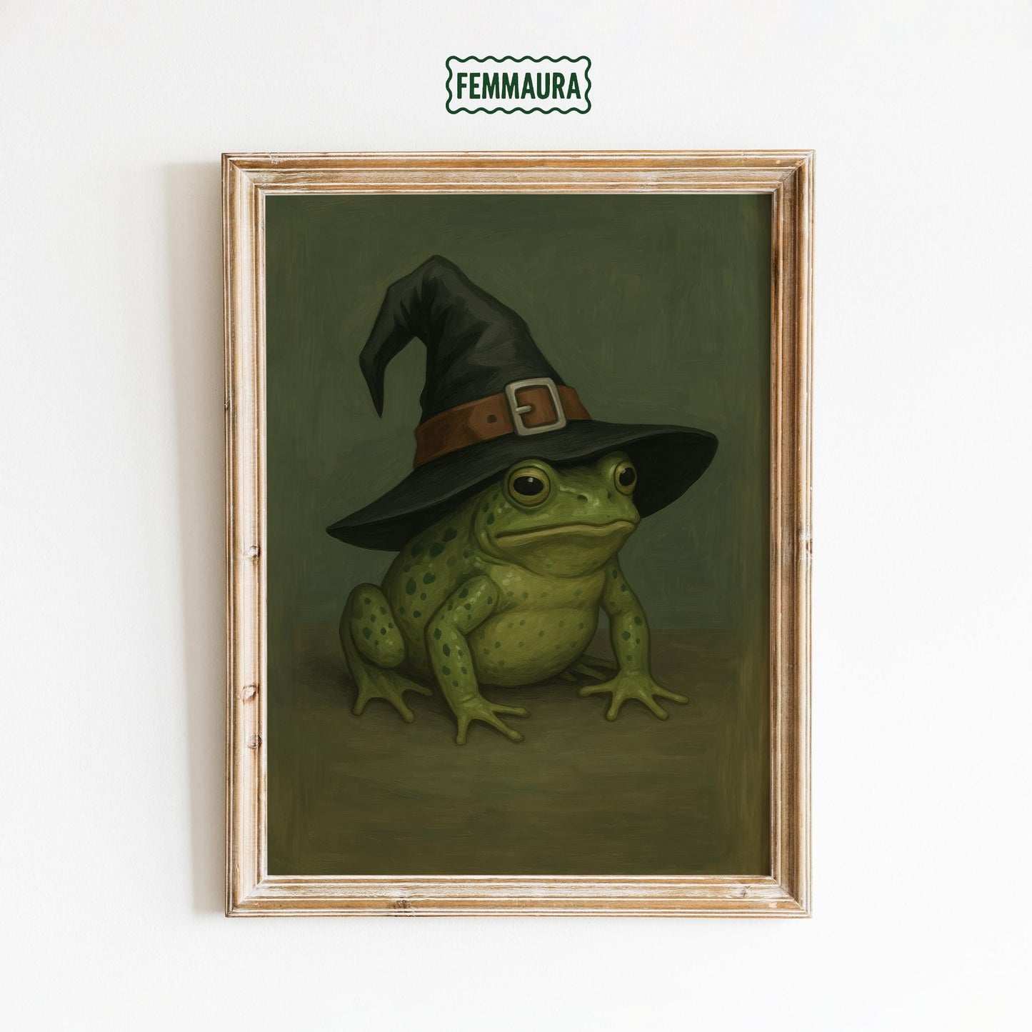 Witch Frog Poster – Gothic Halloween Wall Art | Mystical Frog Print Decor