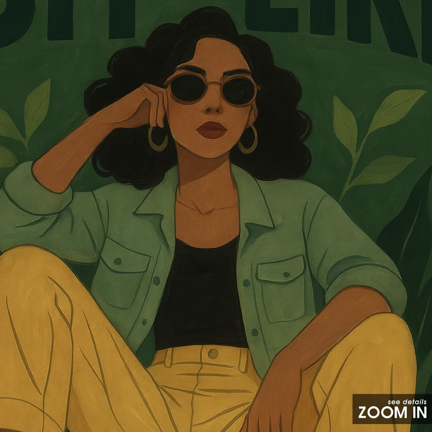 Feminine Empowerment Wall Art – Bold Feminist Poster With Greenery & Typography