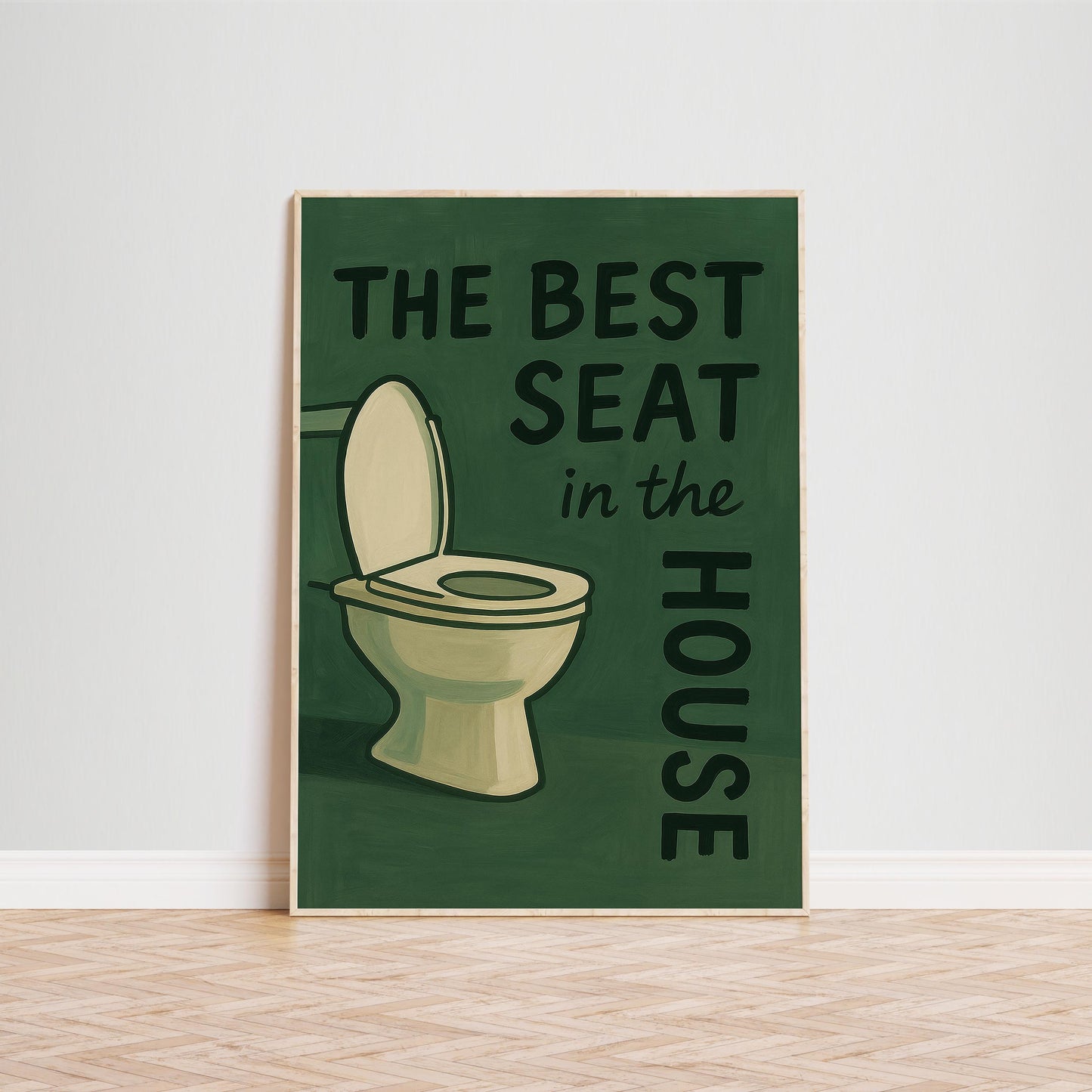 Funny Bathroom Wall Art – Quirky Toilet Humor Print | Modern Bathroom Decor
